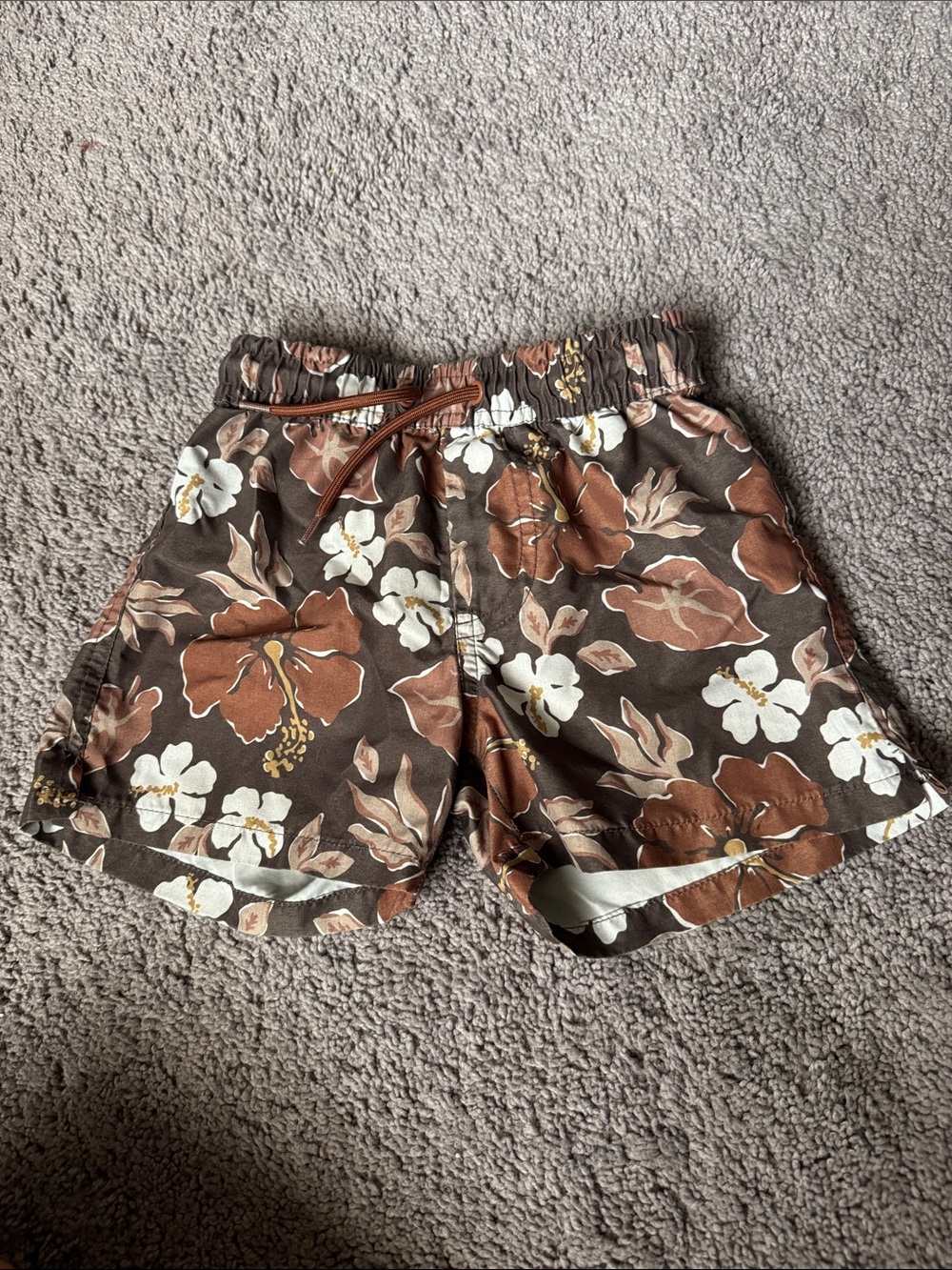 Cotton On Brown Floral Drawstring Shorts